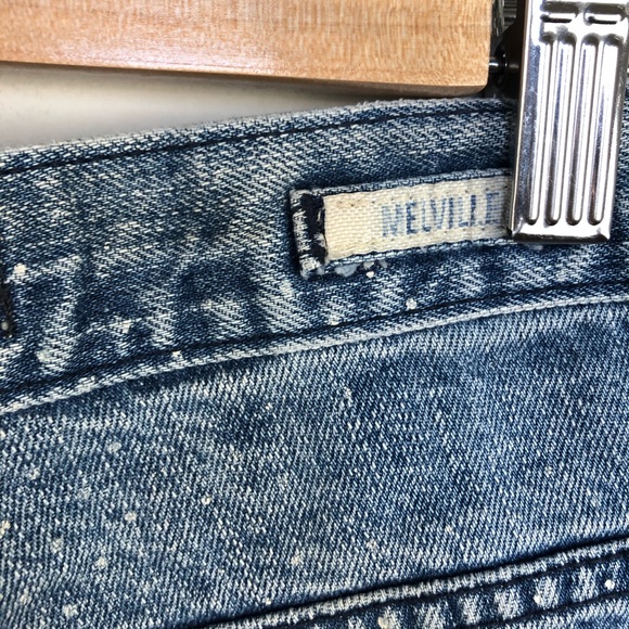 Brandy Melville light wash polka dot Jean Shorts - Picture 3 of 5